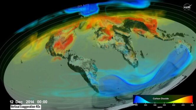 Watch Carbon Dioxide Move Through Earth’s Atmosphere