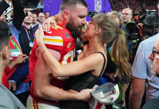 Watch Travis Kelce Thank Taylor Swift for ‘Making it Halfway Across the World’ to 2024 Super Bowl