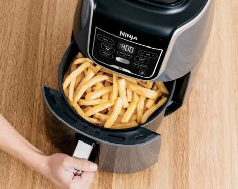 Wow. This Ninja air fryer cooks over 5 quarts of food for $90
