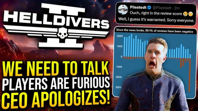 Helldivers 2 studio CEO apologizes for a controversial change