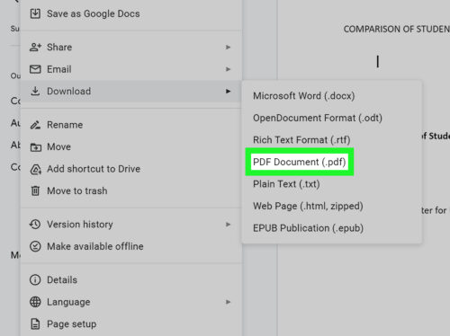 How to convert Word into PDF or JPEG