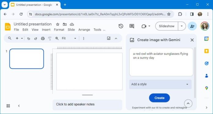 How to use Gemini AI to create presentations in Google Slides