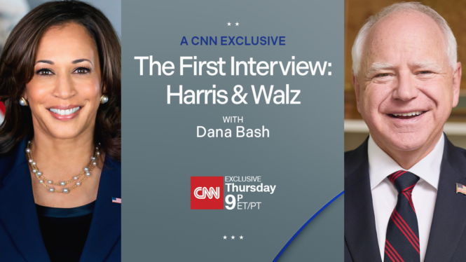 CNN’s Dana Bash to Interview Harris and Walz on Thursday