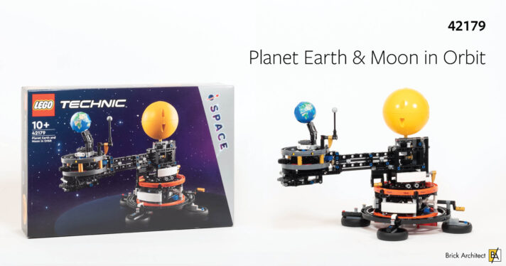 Lego Technic planet earth and moon in orbit review