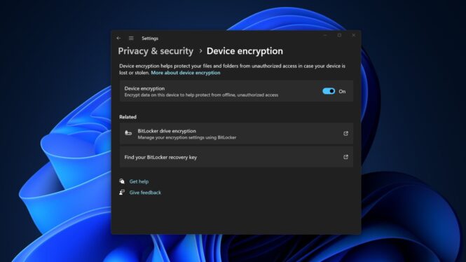 Microsoft is enabling BitLocker device encryption by default on Windows 11