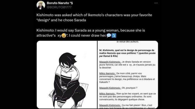 Narutos Creator Comment on Sarada Shakes the Anime Community, But It Was Mistranslated