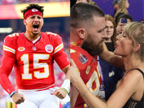 Patrick Mahomes Says Travis Kelce Finally Grew His Hair Out Thanks to Taylor Swift’s Influence