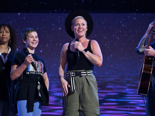 P!nk Asks ‘What About Us’ in Moving 2024 DNC Performance With Daughter Willow