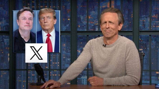 Seth Meyers breaks down the lowlights of Elon Musk’s interview with Trump