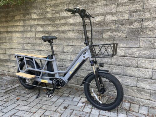 A cargo bike with a low price and pedals so low they scrape the ground