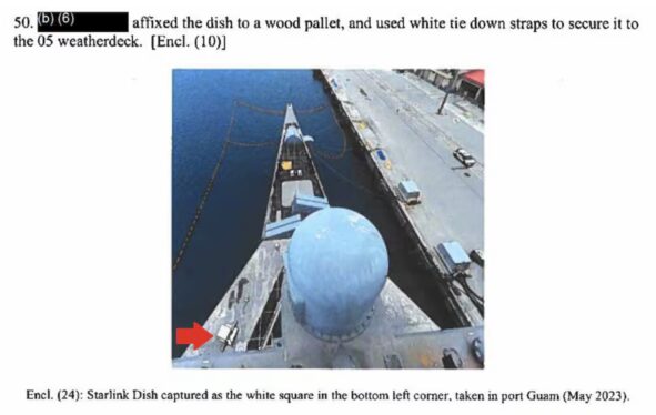 After seeing Wi-Fi network named “STINKY,” Navy found hidden Starlink dish on US warship