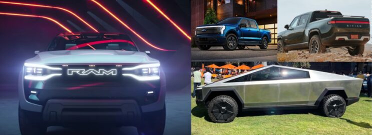 Dodge Ram 1500 REV vs. Tesla Cybertruck: premium trucks battle it out