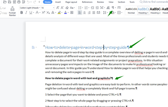 How to remove a page break in Word