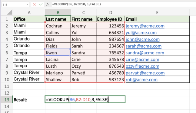 How to use VLOOKUP in Excel