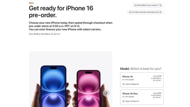 iPhone 16 preorders open today, so the iPhone 14 Plus is on sale