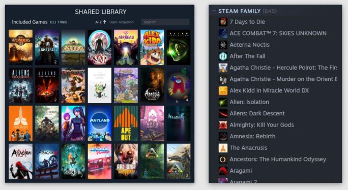 Steam Families is live, and you can all play at the same time