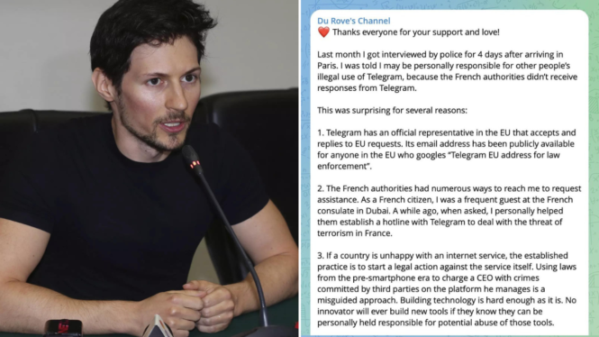 Telegram is not an “anarchic paradise,” CEO Pavel Durov says after arrest