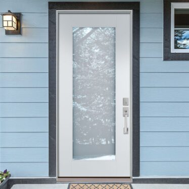 This smart front door can go from clear to opaque with a voice command