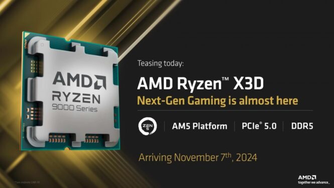 AMD Ryzen 9000X3D chips to launch on November 7