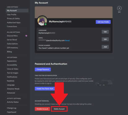 How to delete your Discord account