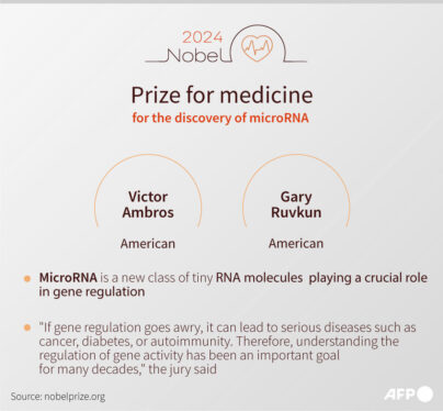 Medicine Nobel goes to previously unknown way of controlling genes