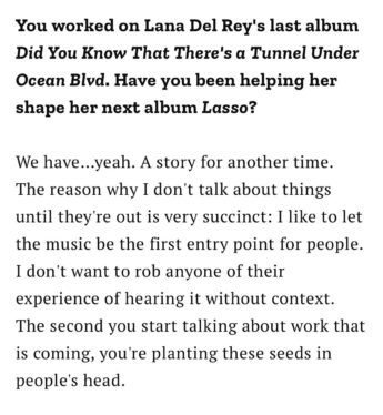 Saddle Up: Jack Antonoff Confirms He’s Working on Lana Del Rey’s ‘Lasso’