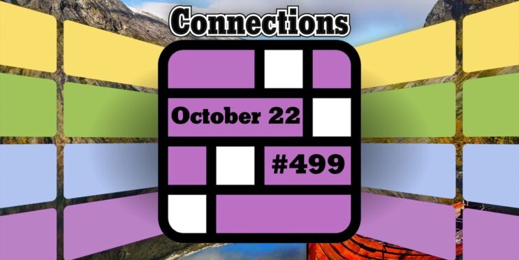 Today’s NYT Connections Hints, Answers and Help for Oct. 22, #499