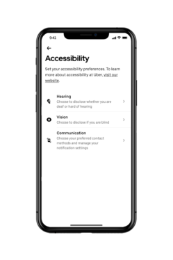 Uber will let riders disclose whether they’re hard of hearing or have low vision