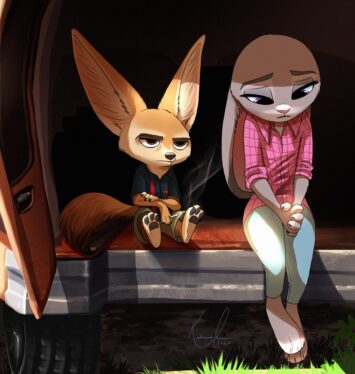 Disney Concept Art Imagines A Scenario If Zootopia’s Judy & Nick Were Human Characters (& They Honestly Look So Cute)