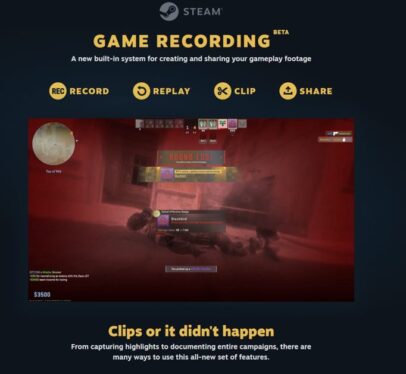 Steam’s game recorder is now available to everyone