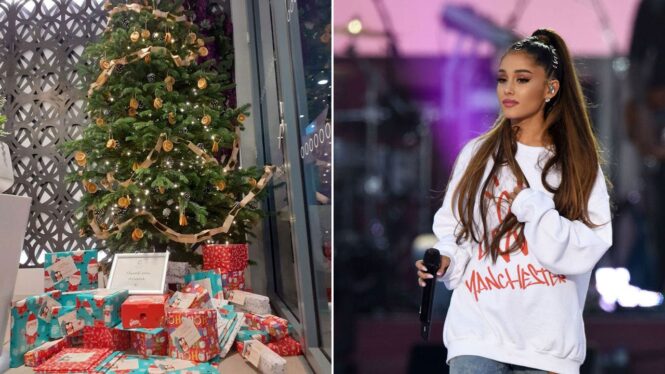 Ariana Grande Donates Christmas Presents to Children at Manchester Hospitals