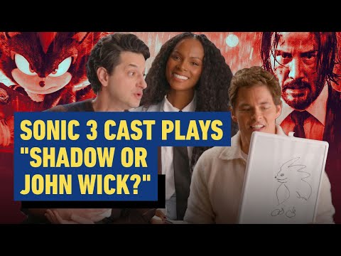 Sonic 3 Cast Plays "Shadow or John Wick?" (Ben Schwartz, James Marsden, Tika Sumpter)