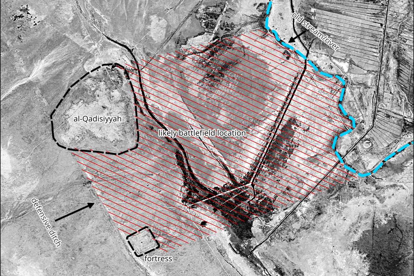 Declassified spy satellite images reveal 1,400-year-old battle site in Iraq that set off the Muslim conquest