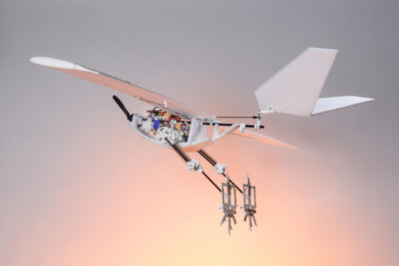 New drone has legs for landing gear, enabling efficient launches