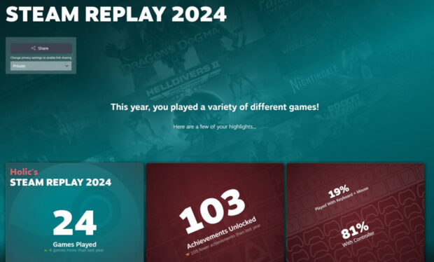 Steam Replay 2024 is live — here’s how to see yours