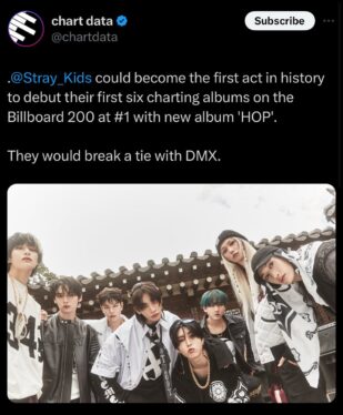 Stray Kids Become First Act to Debut at No. 1 on Billboard 200 Albums Chart With First Six Chart Entries