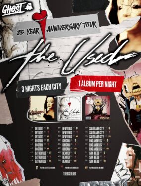 The Used Announce 25th Anniversary Tour of North America, U.K. and Australia