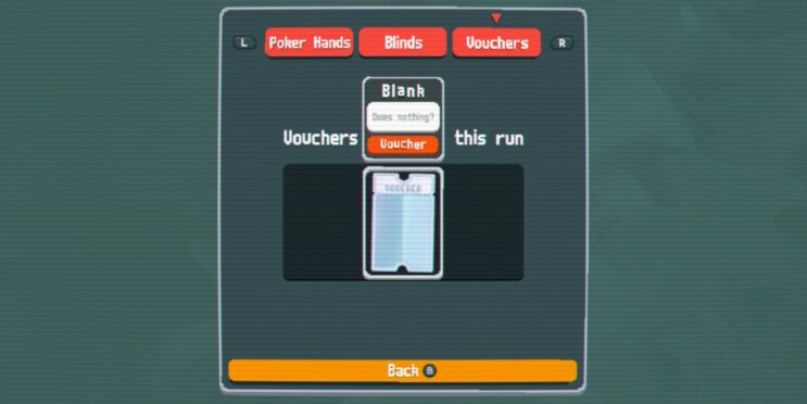 What does the Blank Voucher do in Balatro?