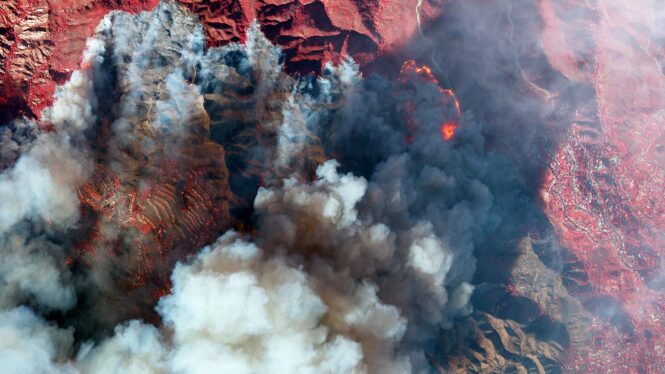 Devastation of raging Los Angeles fires visible from space in satellite images