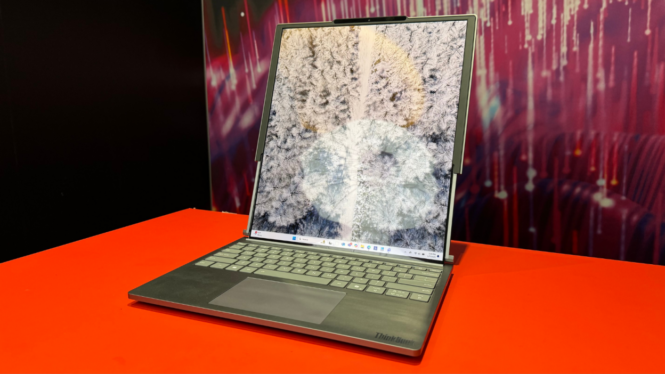 Lenovos rollable display laptop can expand with a simple hand gesture