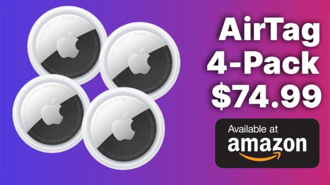 Pick up a four-pack of Apple AirTags for only $70