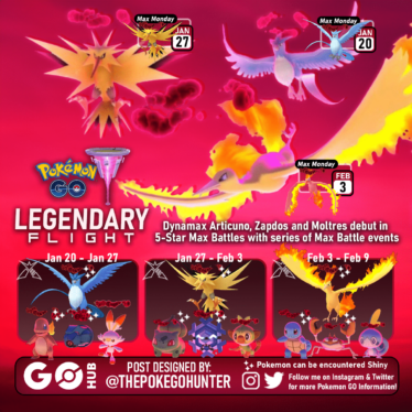 Pokémon GO: Legendary Flight Event Schedule