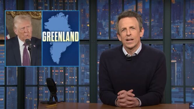 Seth Meyers has strong words for Trump over his threat to take Greenland