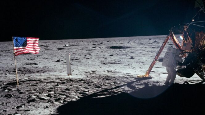 What happened to the flags Apollo astronauts left on the moon?